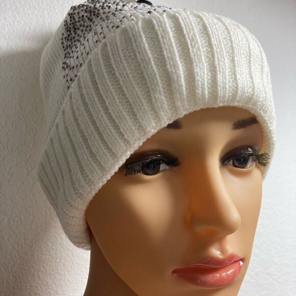 White Beenie Hat   - Picture 1 of 4